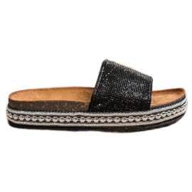 SHELOVET Pantofole di cristallo alla moda nero