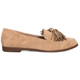 Evento Signori in pelle scamosciata con frange beige