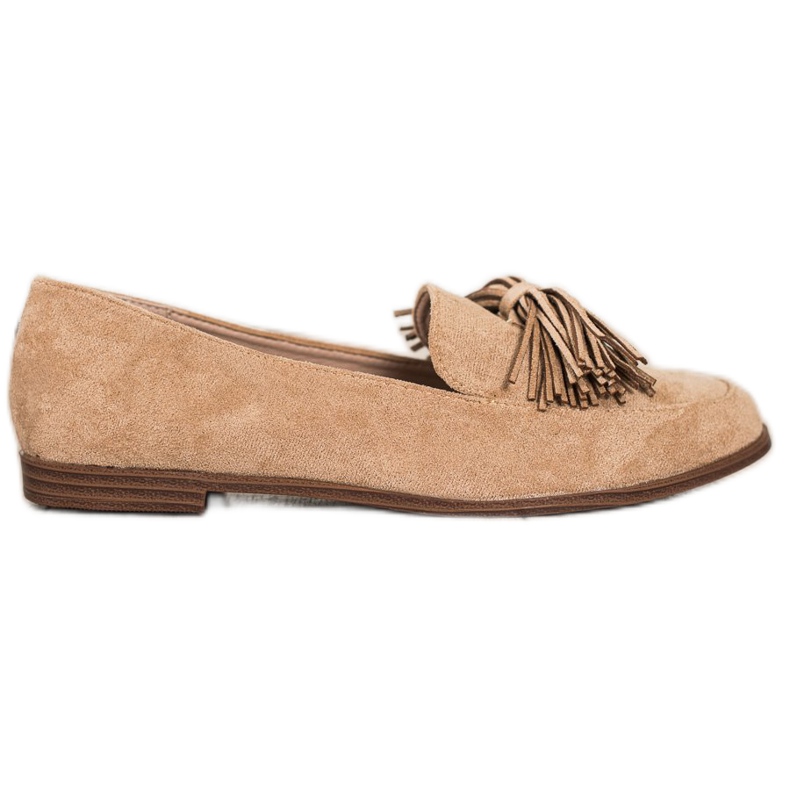 Evento Signori in pelle scamosciata con frange beige