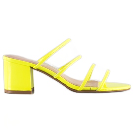Small Swan Ciabatte Con Strisce Trasparenti giallo