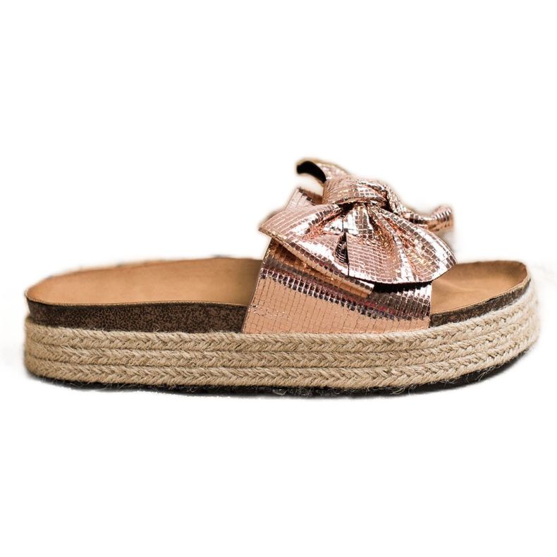 SHELOVET Pantofole Lucide Con Fiocco d'oro
