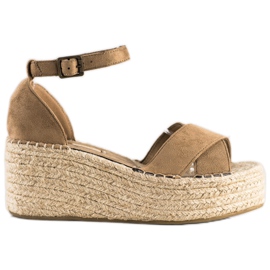 Corina Sandali espadrillas alla moda beige