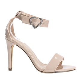 Sandali Be My Baby laccati beige