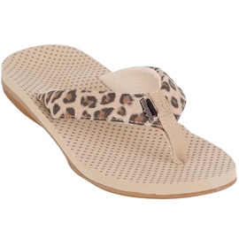 Pantofole da donna Kappa Fayola beige 242980 4150 marrone