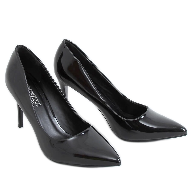 Décolleté su tacco laccato nero 3963 Black