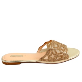 Pantofole oro 1BJ-19360 da donna oro d'oro