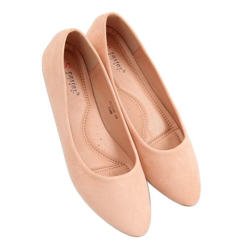 Ballerine lisce camoscio rosa CC212P Pink