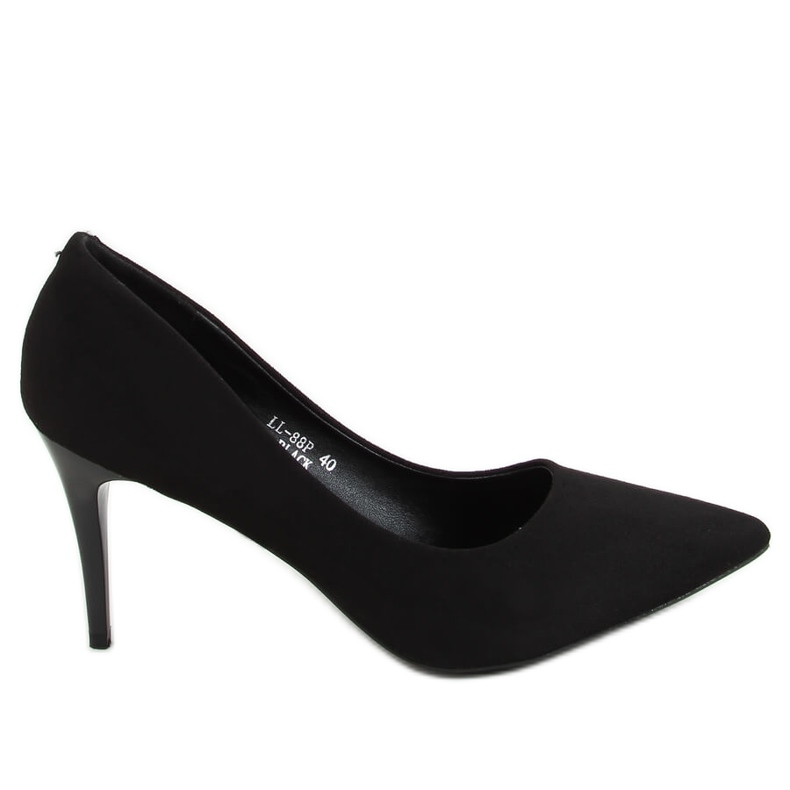 Tacchi alti neri su un comodo tacco LL-88p Black nero