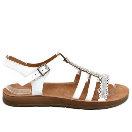 Sandali da donna bianchi L-375 White bianca