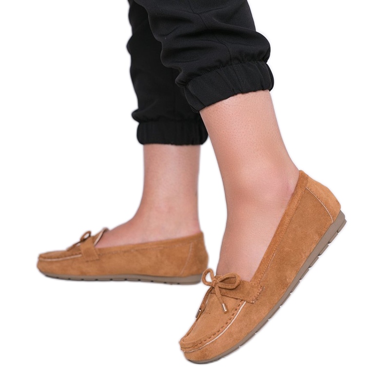 Mocassini marroni con fiocco Deonte marrone