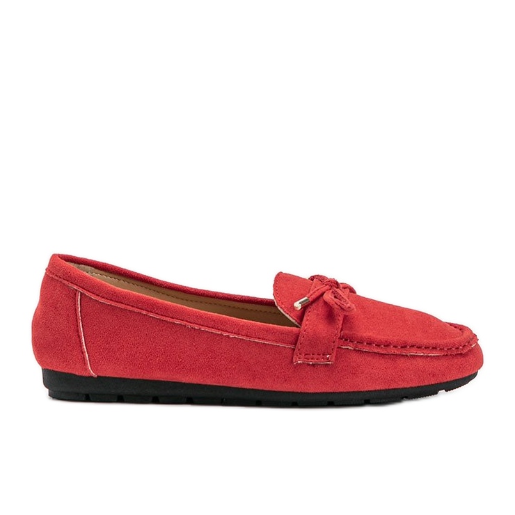 Mocassini rossi con fiocco Deonte rosso