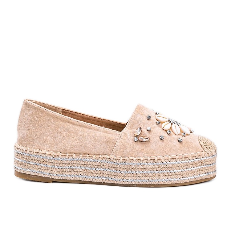 Espadrillas beige su una spessa suola Mrs Nicki