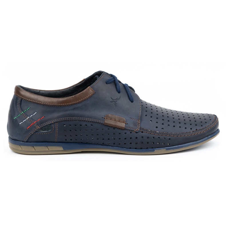 Olivier Scarpe uomo traforate 563 blu navy