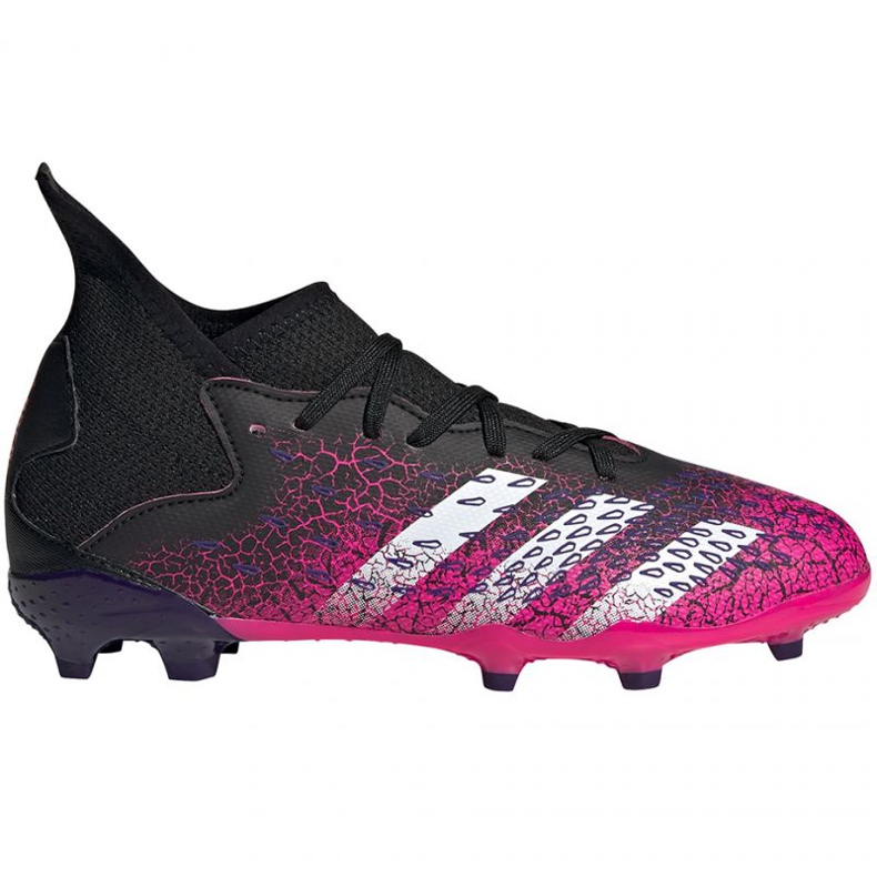 Scarpe da calcio Adidas Predator Freak.3 Fg Jr FW7530 bianco, nero, rosa nero