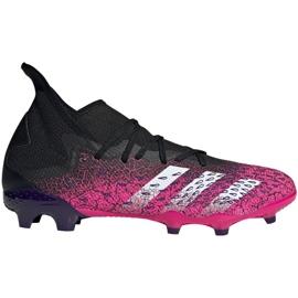 Scarpe da calcio Adidas Predator Freak.3 Fg M FW7514 nero, nero, rosa rosa