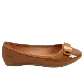 Ballerine laccate cammello B2029 Camel marrone