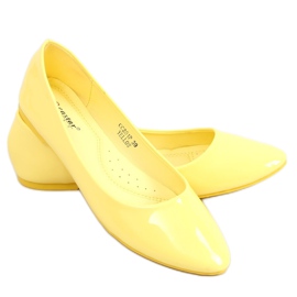 Giallo laccato liscio CC201 Ballerine gialle