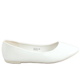 Ballerine lisce laccate bianche CC201 White bianco