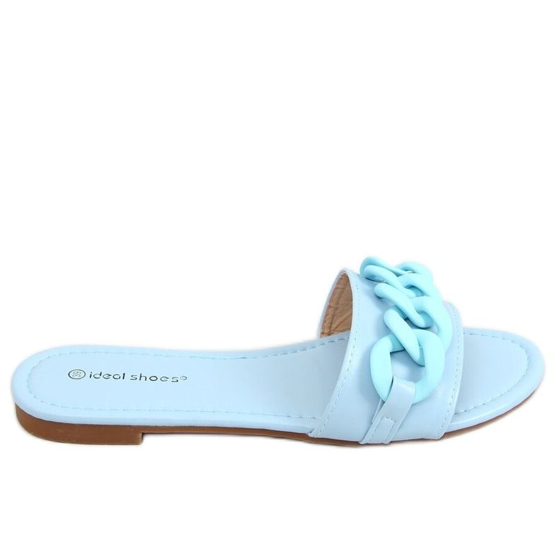 Pantofole blu con catena 7857 Blue