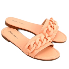 Ciabatte con catena albicocca 7857 Arancio multicolore arancia