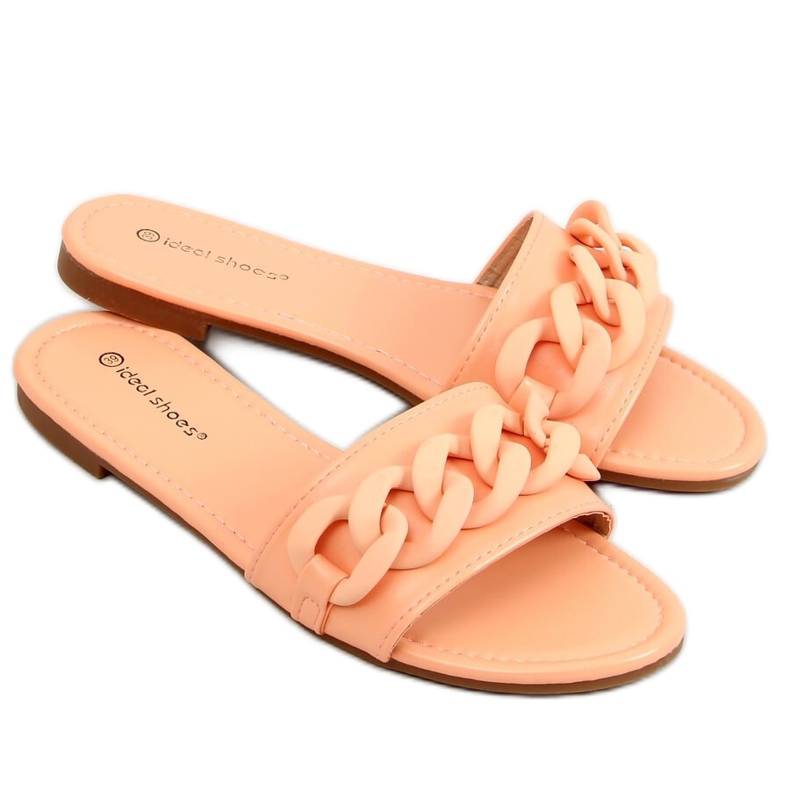 Ciabatte con catena albicocca 7857 Arancio multicolore arancia