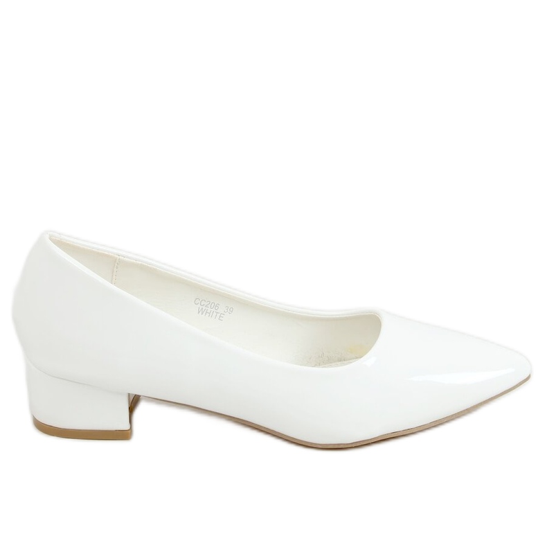 Décolleté tacco basso bianco CC206P Bianco bianca