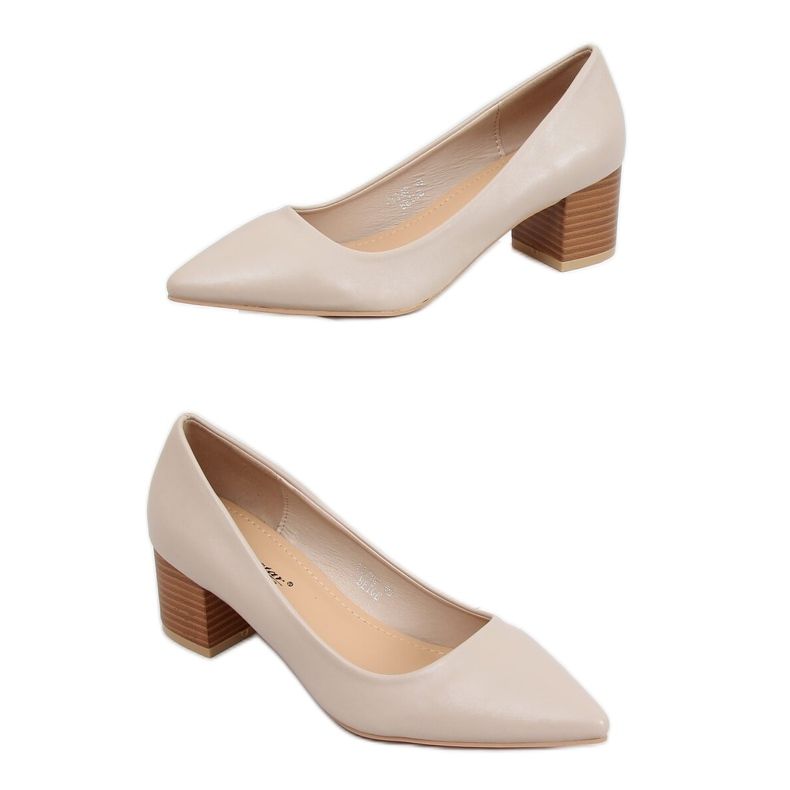 Décolleté con tacco alto beige CL76P Beige