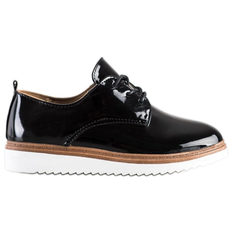 SHELOVET Scarpe laccate nere nero
