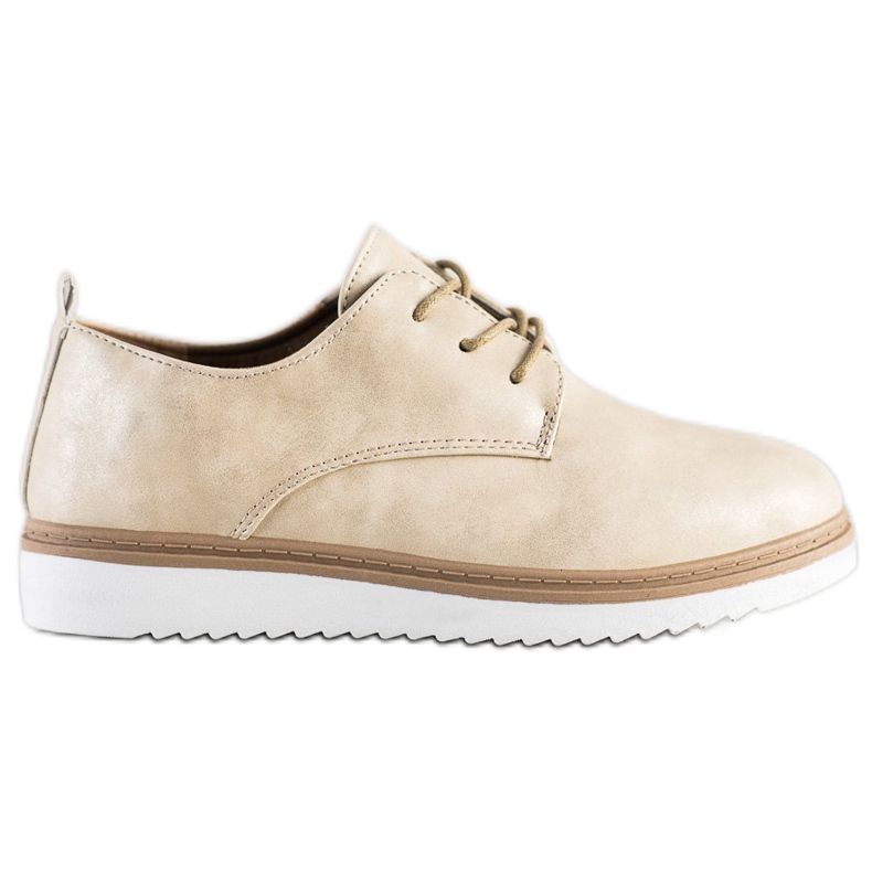 SHELOVET Scarpe brogue casual beige
