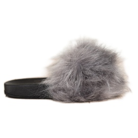 SHELOVET Pantofole Alla Moda Con Pelliccia grigio