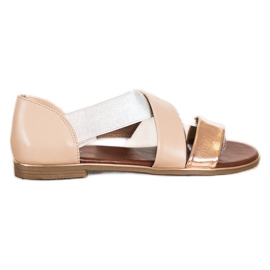 Evento Sandali slip-on con cinturini beige marrone