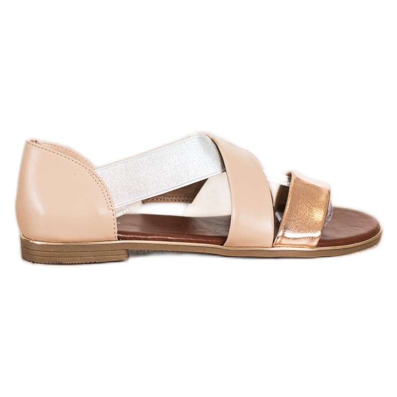 Evento Sandali slip-on con cinturini beige marrone