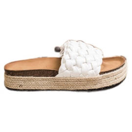 SHELOVET Infradito con espadrillas intrecciate bianco