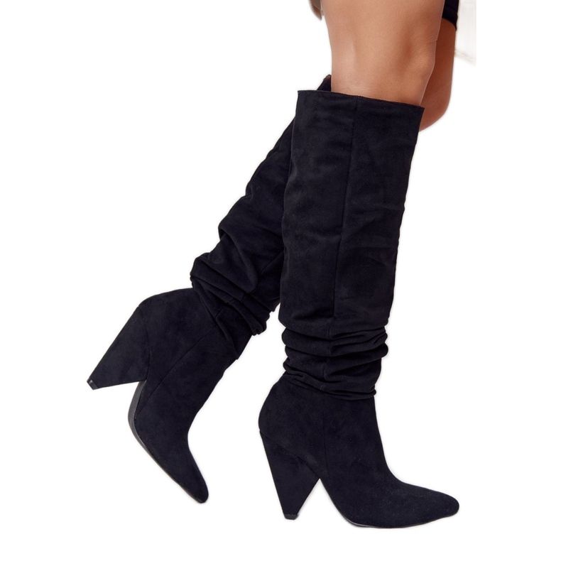 Stivali Lu Boo in pelle scamosciata da donna neri nero