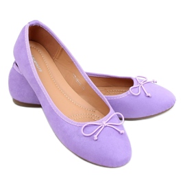 Ballerine da donna in camoscio viola 1JB-19116 Purple