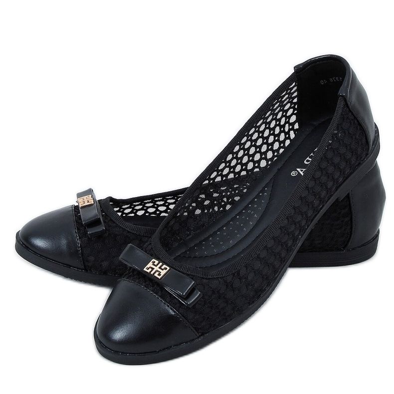 Ballerine nere traforate 1378 Black nero