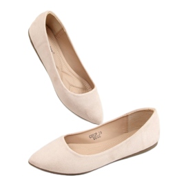 Ballerine con punta a mandorla beige CD52P Beige