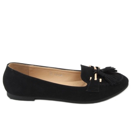 Mocassini neri da donna 99-08A Nero