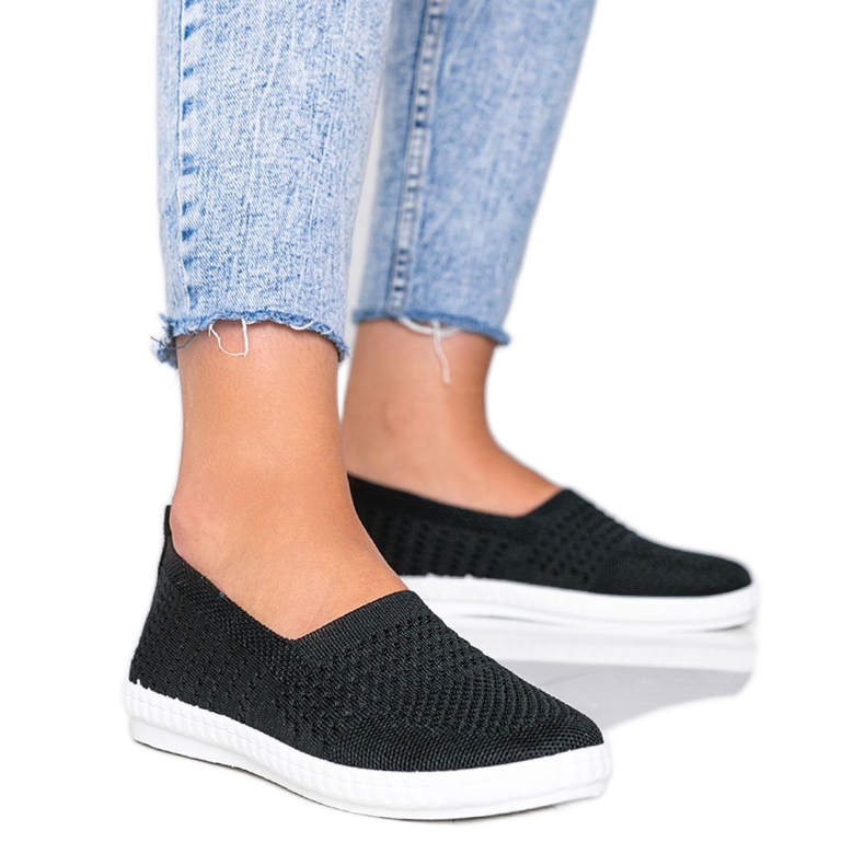 Sneakers Funk nere Slip On traforate nero