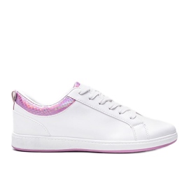 Sneakers olografiche Madalynn bianche e rosa bianca