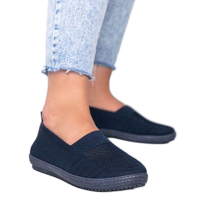 Sneakers blu navy Slip On traforate Deep