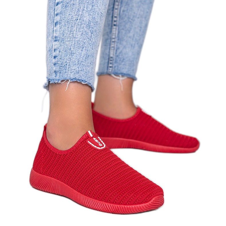 Sneakers sportive rosse "Do it" rosso