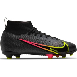 Nike Mercurial Superfly 8 Pro Fg Jr CV0804 090 scarpe da calcio multicolore nero