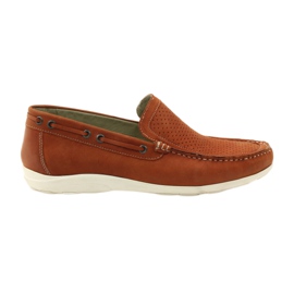 Scarpe da uomo mocassini Caprice 14650 marrone arancia