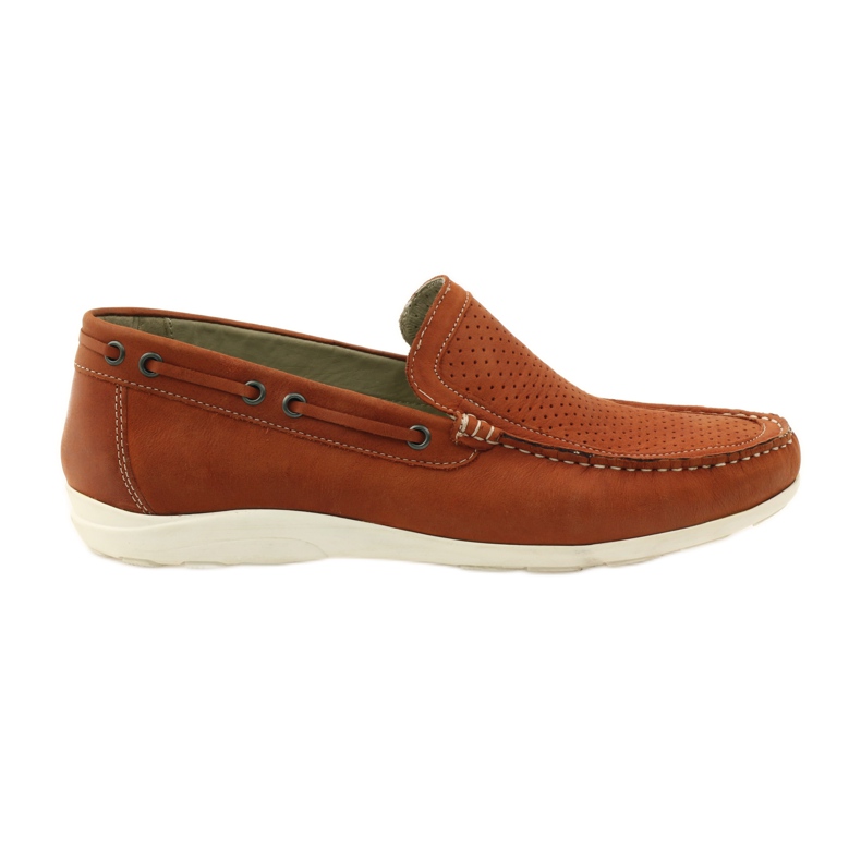 Scarpe da uomo mocassini Caprice 14650 marrone arancia