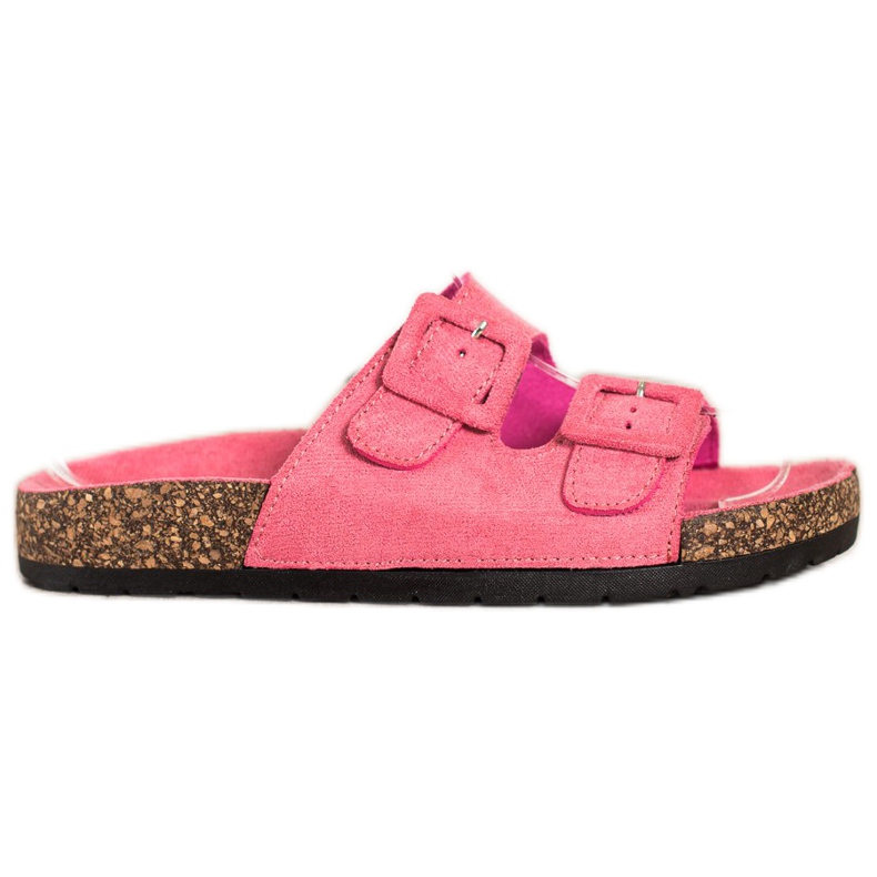 SHELOVET Comode Pantofole Con Fibbie rosa