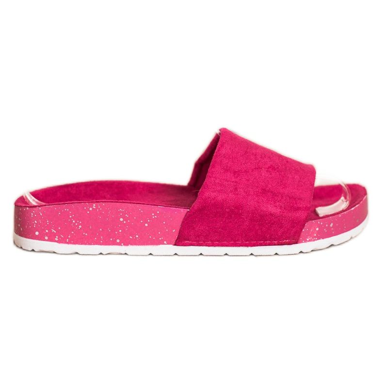 SHELOVET Infradito alla moda in pelle scamosciata rosa