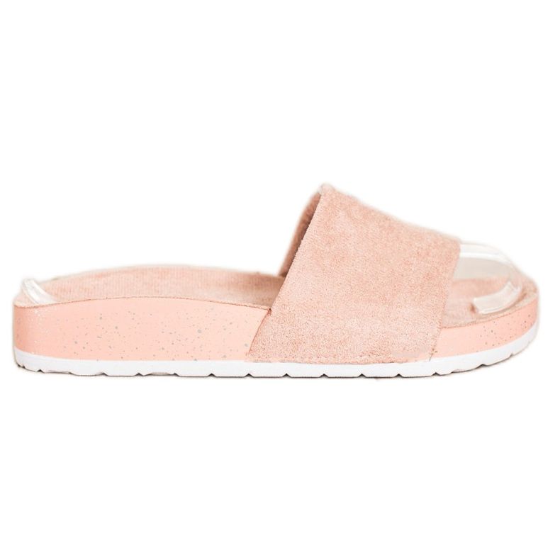 SHELOVET Pantofole in pelle scamosciata alla moda rosa