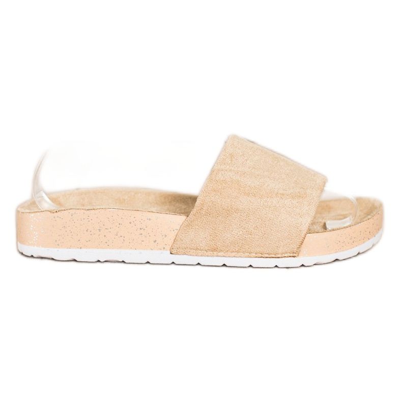 SHELOVET Pantofole in pelle scamosciata alla moda marrone