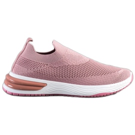 SHELOVET Scarpe da ginnastica senza lacci rosa